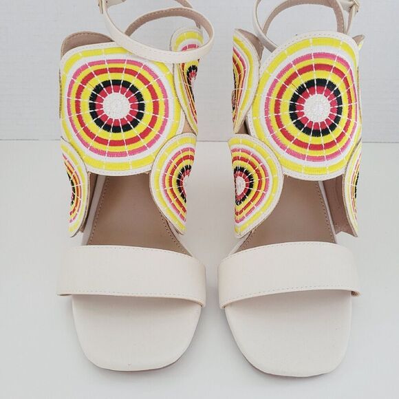 Exe' Women's Lucia-833 ICE Multicolor Sandals Block Heels Embroidered Leather 38 - Picture 10 of 16